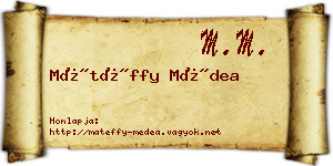 Mátéffy Médea névjegykártya